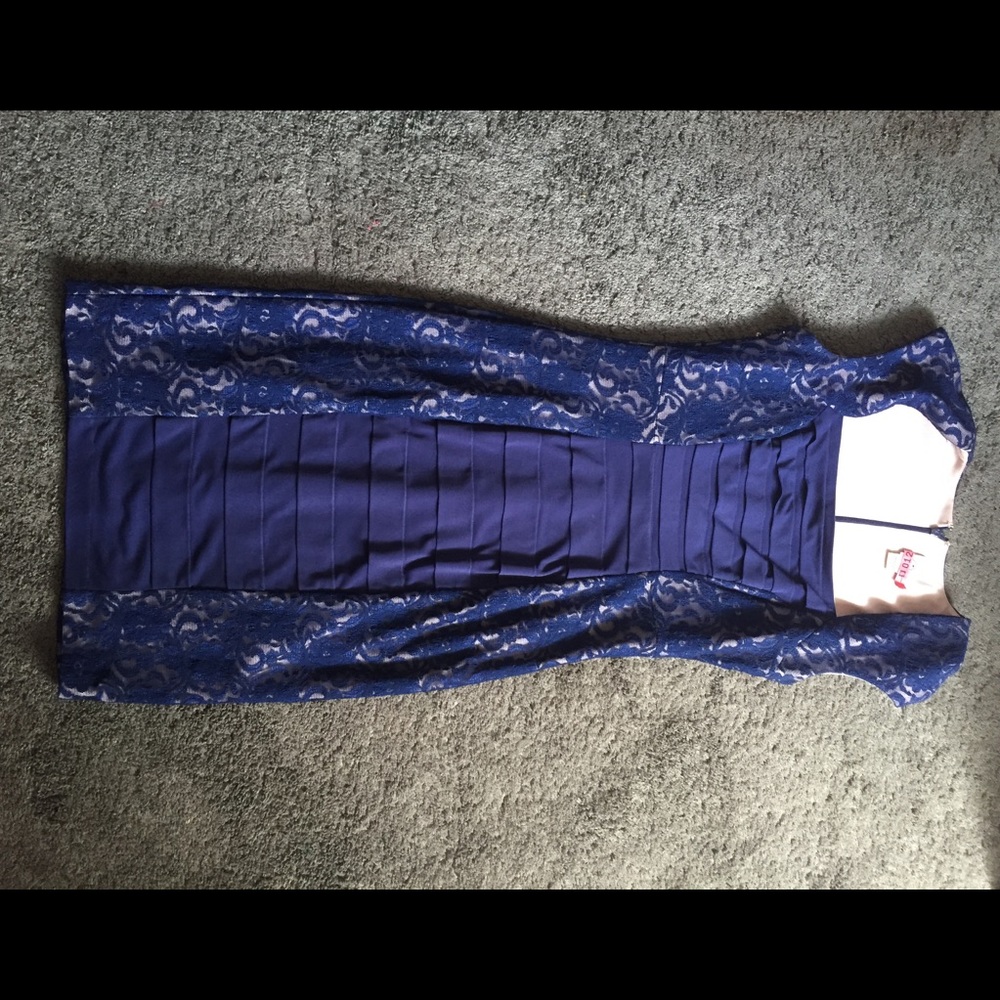 Navy blue bodycon formal dress